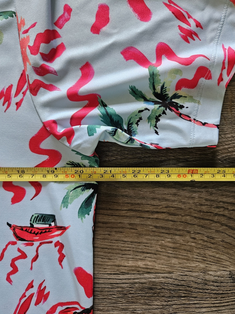 Bad Birdie Abstract Tropical Red Rocks Performance Golf Polo - Picture 2 of 9